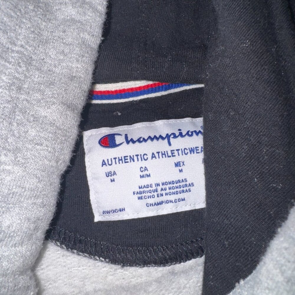 SOLD-Champion Gray Hoodie Camo Logo | Size M - Picture 2 of 5